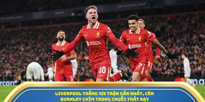 Nhận Định & Soi Kèo Burnley vs Liverpool 14/09/2025 - Ngoại Hạng Anh 3 Liverpool thắng 4/5 trận gần nhất, còn Burnley chìm trong chuỗi thất bại